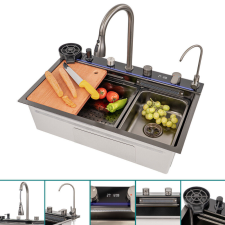 Leziter Calandria multifunkciós rozsdamentes mosogató 780x430 mm mosogatótálca