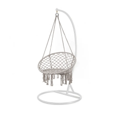 Leziter Cardenas függőfotel állvánnyal szürke-fehér kerti bútor