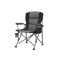 Leziter Comfort Plus karfás horgász szék pohártartóval szürke horgászszék, ágy