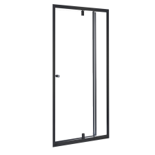 Leziter Flexi állítható zuhanyajtó 76-91x185 cm fekete kád, zuhanykabin