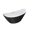 Leziter Flow szabadon álló fürdőkád fekete