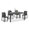 Leziter Hellda 4+1 kerti bútor garnitúra szett grafit