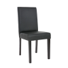 Leziter Kelly bőr étkezőszék fekete színben