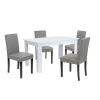 Leziter Leon 4+1 étkező garnitúra fehér-szürke