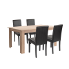 Leziter Leon 4+1 étkező garnitúra sonoma tölgy-fekete