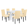 Leziter Leon 6+1 étkező garnitúra fehér-bézs