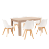 Leziter Lola 6+1 étkező garnitúra fehér-sonoma tölgy