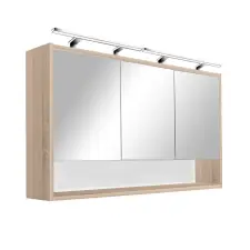 Leziter Luna 120 felső tükrös szekrény, Sonoma tölgy fürdőszoba bútor