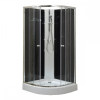 Leziter Marco Black II 90x90 cm zuhanykabin zuhanytálcával