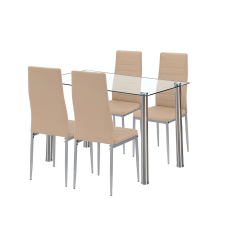 Leziter Mateo 4+1 étkező garnitúra bézs-szürke bútor