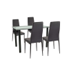 Leziter Mezza 4+1 étkező garnitúra fekete-fekete
