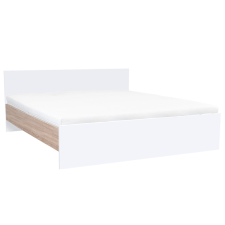 Leziter Miami franciaágy ágyneműtartó nélkül 180x200 cm fehér-sonoma tölgy ágy és ágykellék