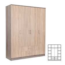 Leziter Miami gardróbszekrény 160x205 cm sonoma tölgy-yorki tölgy bútor