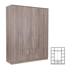 Leziter Miami gardróbszekrény 160x205 cm yorki tölgy-yorki tölgy bútor