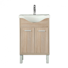 Leziter Nerva 55 cm-es bútorhoz alsószekrény, mosdóval, Sonoma tölgy fürdőszoba bútor