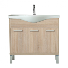 Leziter Nerva 85 cm-es bútorhoz alsószekrény, mosdóval, Sonoma tölgy fürdőszoba bútor