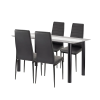 Leziter Norman 4+1 étkező garnitúra fekete
