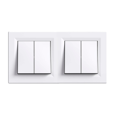 Leziter Nova kettős csillárkapcsoló 10A 250V 105 fehér kerettel világítási kellék