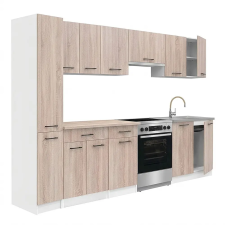 Leziter Praktik 270 konyhabútor fehér korpusz, sonoma tölgy front bútor