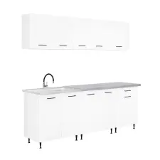 Leziter Primo 220 konyhabútor fehér, chromix munkalappal bútor