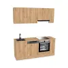 Leziter Royal 200 konyhabútor alsó sütős kialakítással charlestone tölgy korpusz, charlestone tölgy front, enkara munkalappal
