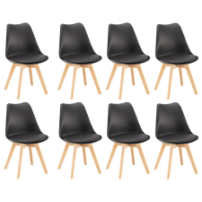 Leziter Silla étkezőszék 8 db fekete színben bútor