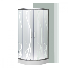 Leziter Spirit Bamboo 90x90 cm íves zuhanykabin zuhanytálcával kád, zuhanykabin