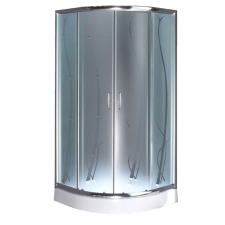 Leziter Spirit BAMBOO 90x90x194 cm íves zuhanykabin, erősített akril zuhanytálcával kád, zuhanykabin