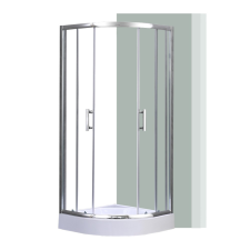 Leziter Spirit Clear 90x90x194 cm íves zuhanykabin zuhanytálcával kád, zuhanykabin