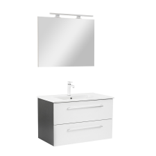 Leziter Vario Clam 80 komplett fürdőszoba bútor antracit-fehér fürdőszoba bútor