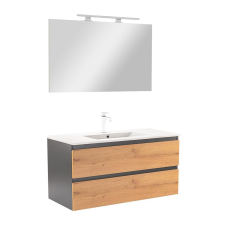 Leziter Vario Forte 100 komplett fürdőszoba bútor antracit-tölgy fürdőszoba bútor