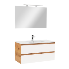 Leziter Vario Forte 100 komplett fürdőszoba bútor tölgy-fehér fürdőszoba bútor