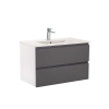 Leziter Vario Pull 80 alsó szekrény mosdóval fehér-antracit