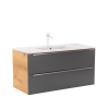Leziter Vario Trim 100 alsó szekrény mosdóval tölgy-antracit