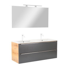 Leziter Vario Trim 120 komplett fürdőszoba bútor tölgy-antracit fürdőszoba bútor