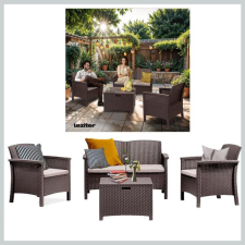  Leziter Venus 4 személyes kerti bútor garnitúra barna LBIVENBR4 kerti bútor