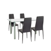 Leziter Verna 4+1 étkező garnitúra fekete-fekete