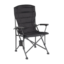 Leziter XL karfás horgász szék pohártartóval fekete horgászszék, ágy