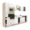 Leziter Yorki 310 konyhabútor sonoma tölgy korpusz,selyemfényű fehér fronttal