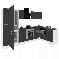 Leziter Yorki 310 sarok konyhabútor alsó sütős, alulfagyasztós hűtős kivitelben bútor