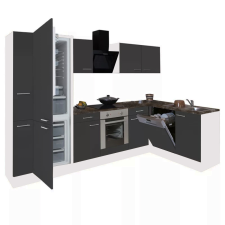 Leziter Yorki 310 sarok konyhabútor alsó sütős, alulfagyasztós hűtős kivitelben bútor