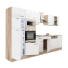 Leziter Yorki 340 konyhablokk sonoma tölgy korpusz,selyemfényű fehér fronttal