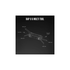 Lezyne Rap II marokszerszám, imbusz, Torx, 6 funkciós, 83g, fekete kerékpár és kerékpáros felszerelés