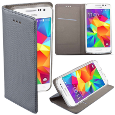 LG K3 telefon tok, könyvtok, oldalra nyíló tok, mágnesesen záródó, LS450, szürke tok és táska