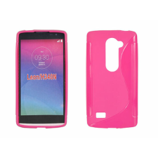 LG Leon H340N, Szilikon tok, S-Case, rózsaszín tok és táska