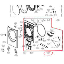  LG szárítógép első burkolati egység (tömítés, szűrő..) beépíthető gépek kiegészítői