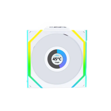 Lian Li UNI FAN SL Wireless LCD 120 fehér fordított lapátos (12RSLLCD1W1W) hűtés