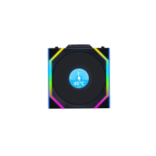 Lian Li UNI FAN SL Wireless LCD 120 fekete fordított lapátos (12RSLLCD1W1B) hűtés