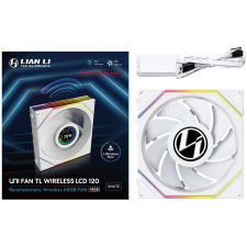 Lian Li UNI FAN TL LCD Wireless 120mm fordított légáramlás fehér hűtés