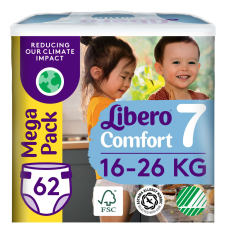 Libero Comfort Mega Pack Nadrágpelenka 16-26kg XL 7 (62db) pelenka